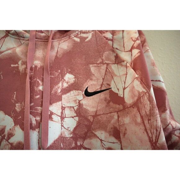 Nike DQ4836-698 Men's Sz L Pink Therma-FIT Printed Pullover Fitness Hoodie - Picture 4 of 10